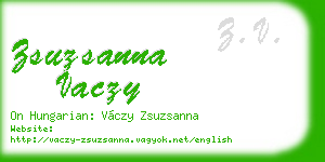 zsuzsanna vaczy business card